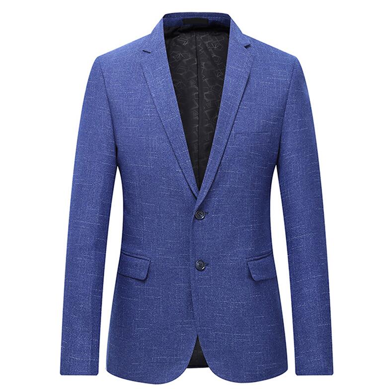 Yunclos herfst slim fit heren pak blazer klassiek engels kostuum jasje casual heren blazer gala blazers: Blauw / Xxxl