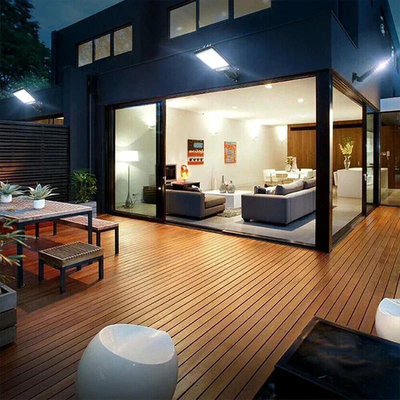 Zonne-Energie Straatverlichting Buiten Zonne-Energie Lamp Met 3 Lichtmodus Waterdichte Bewegingssensor Veiligheidsverlichting Voor Tuin Patio Pad Tuin