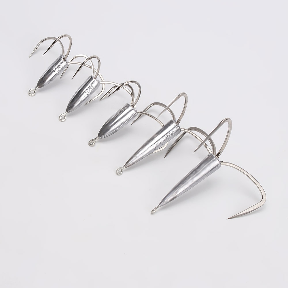 1Pcs Geslepen Sterke Grote Vissen Dreggen Met Lood Sinker Gewicht Vishaak Visgerei Gereedschappen Accessoires