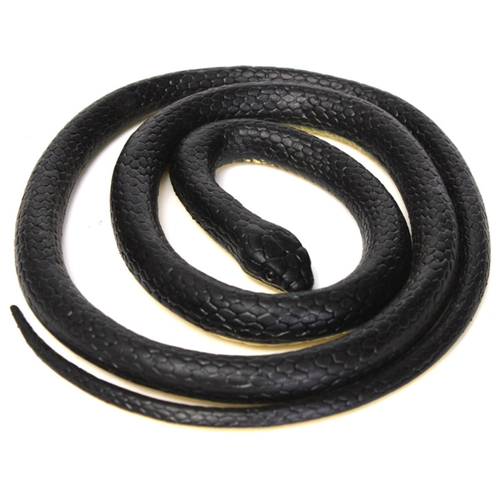 Snake Safari Garden Props Joke Prank About 130cm Novelty and Gag Playing Jokes Halloween Realistic Soft Rubber Toy