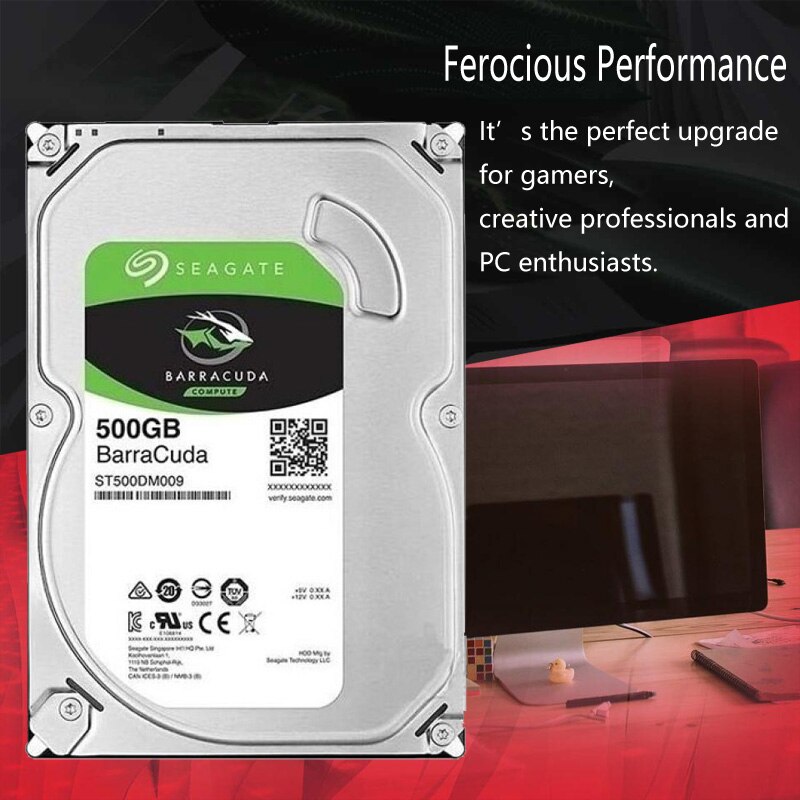 Seagate 500 GB Hard Drive Disk Desktop Interne HD HDD 500 GB Harddisk 7200 RPM 32M 3.5 "6 gb/s Cache SATA III voor PC Computer