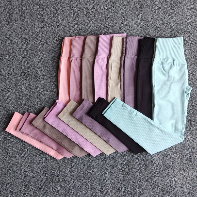 Neue Yoga Hosen Sport Kleidung Nahtlose Legging Feste Hohe Taille Volle Länge Workout Leggings für Fittness Yoga Leggings