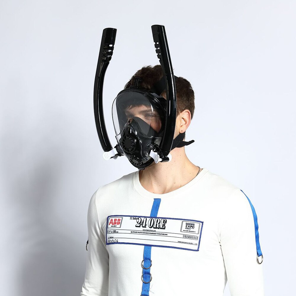 doppel Atem Rohr Volle Gesicht Scuba Tauchen Maske Männer Unterwasser Anti Nebel Schnorcheln Frauen Schwimmen Tauchen Maske Ausrüstung