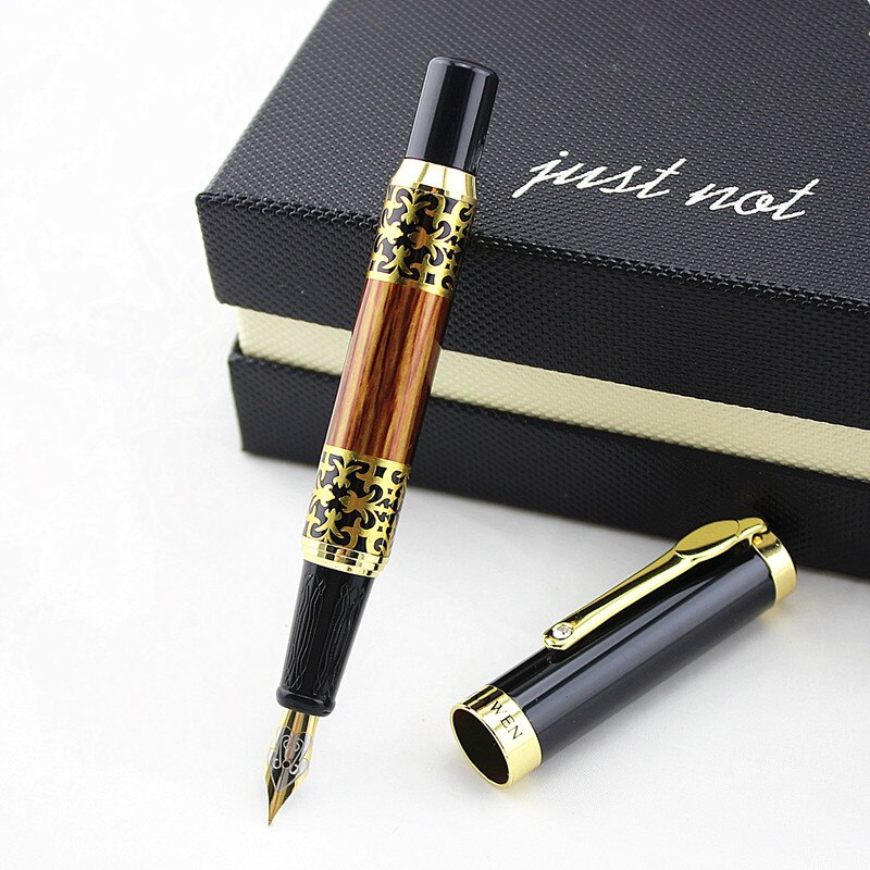 DIKA WEN 8012 brand F nib Cute metal Fountain pen school Office Stationery Kawaii Writing ink pens
