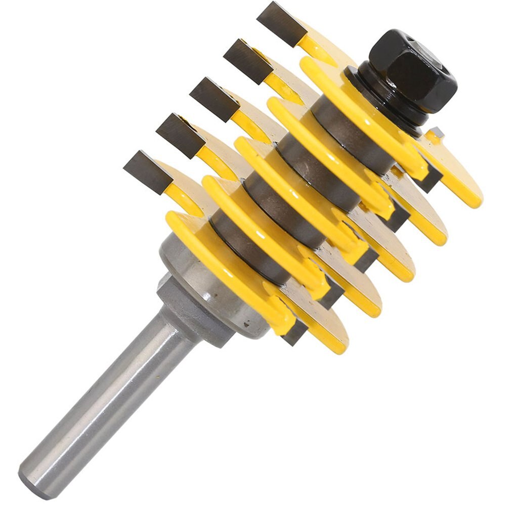 1pc 8mm Shank 12mm shank 2 Teeth Adjustable Finger Joint Router Bit Tenon Cutter Industrial grade for wood Tool