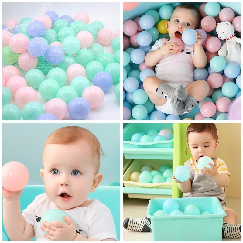 50 stks 7 cm Kleurrijke Bal Fun Speelgoed Baby Kids Zacht Plastic PE Lucht Gevulde Oceaan Bal Spelen Ballen pit Kids ToyEnvironment-vriendelijke