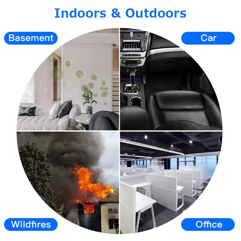 9 In 1 Air Monitor Indoor Outdoor PM2.5, PM1.0, PM10, HCHO, Detector Tester Temperature And Humidity Sensor