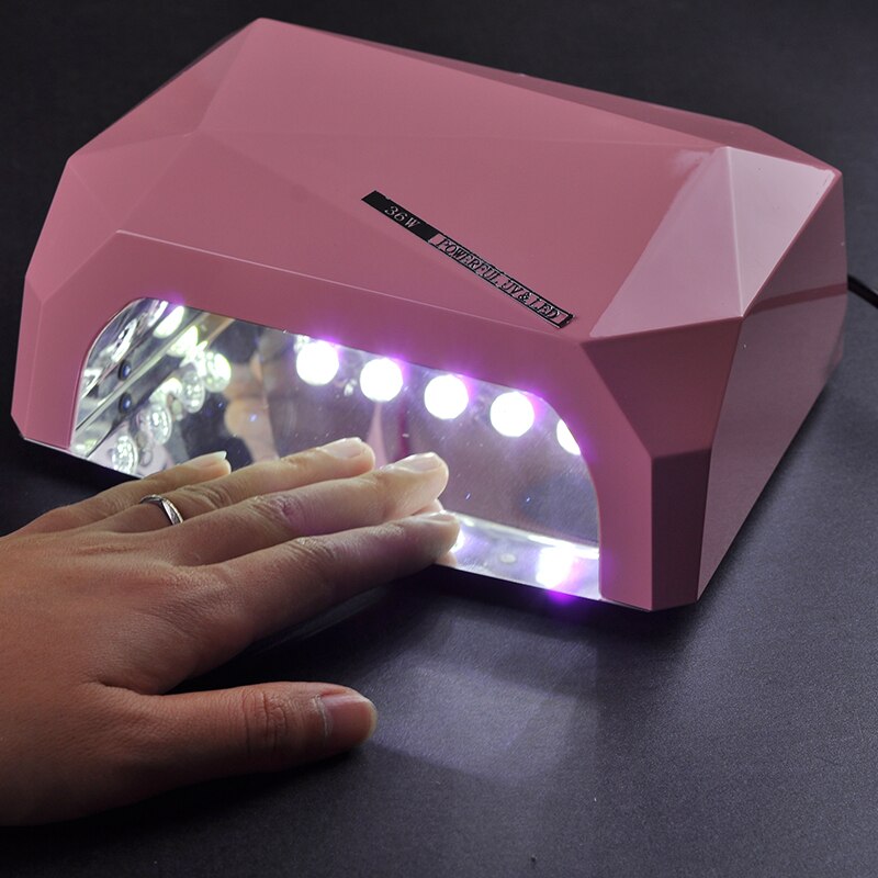 Nageldroger in diamantvorm, led-uv-lamp, 36 w gelnagelmachines, droge nagels, nagellakbeschermingslamp voor manicure