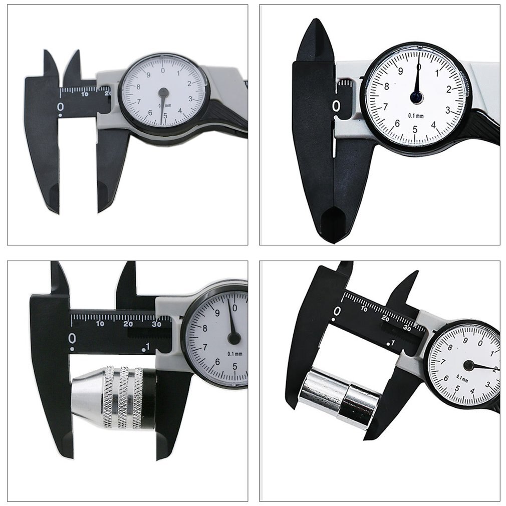 Calibrador de 0-150mm calibre a prueba de golpes Calibre Vernier plástico de alta precisión métrica herramienta de medición de calibre portátil