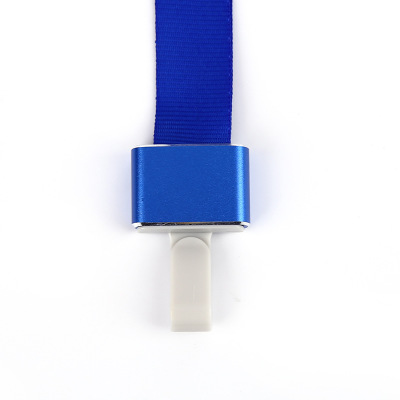 1 pieza de aleación de aluminio nombre de trabajo tarjeteros Identificación de tarjeta de trabajo insignia Lanyard HolderMetal ID Business Case: Rope Blue