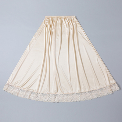 Spitze Unterrock 75cm 85cm Lang Unten Felsen für Kleid 3 Meter Großen Rand Elastische Taille Inneren Petticoat Schwarz seide: Aprikose / 75cm