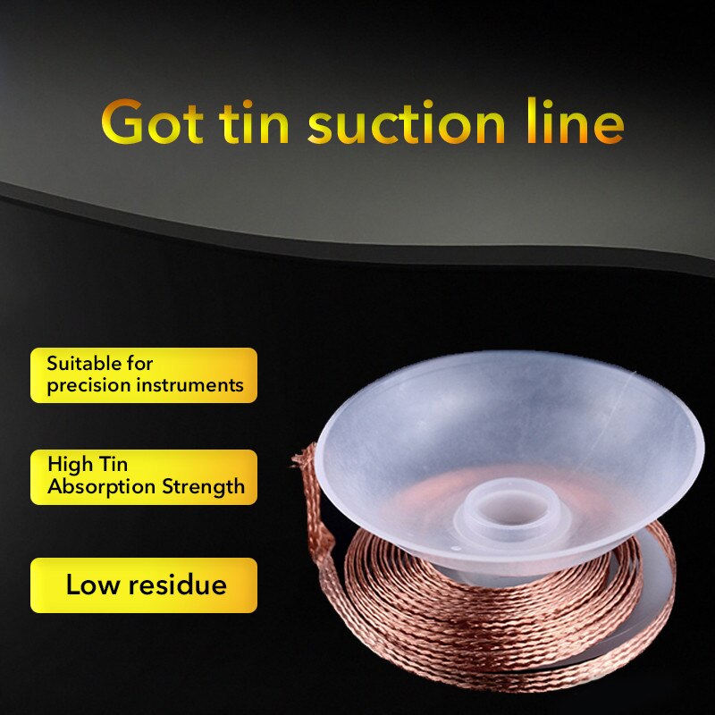 1.5m długość miedziany drut spawalniczy 1.5mm 2.5mm 3.5mm oplot lutowanie spawanie zmywacz węzeł drut ołowiany przewód 2% strumień robić naprawa BGA narzędzie