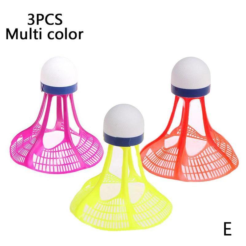 3 Stks/pak Originele Outdoor Badminton Plastic Bal Nylon Bal Stabiele Vliegende Stabiliteit Duurzaam Shuttle Indoor Outdoor: Mixed color