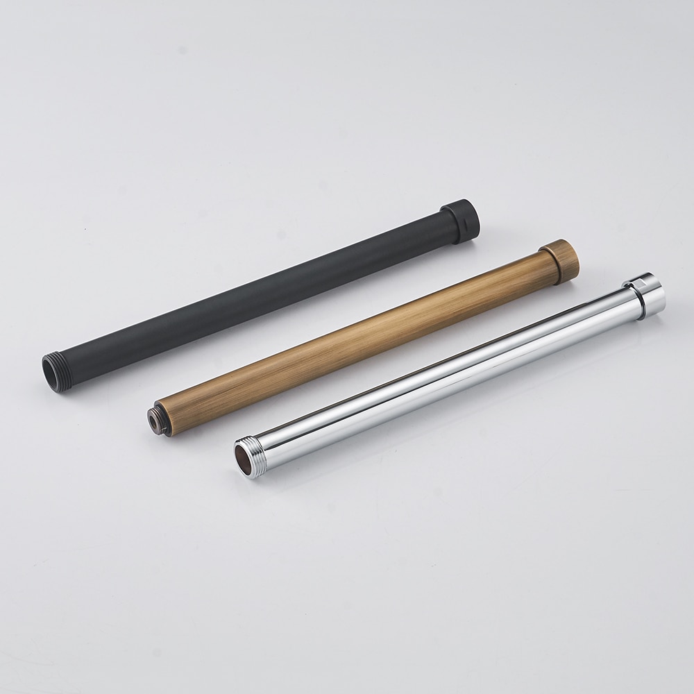 Shower Mounting Brackets 12" 30 CM Solid Brass Chrome Round Bathroom Shower Faucet Pipe Extension Tube Bar Shower Holder Arm