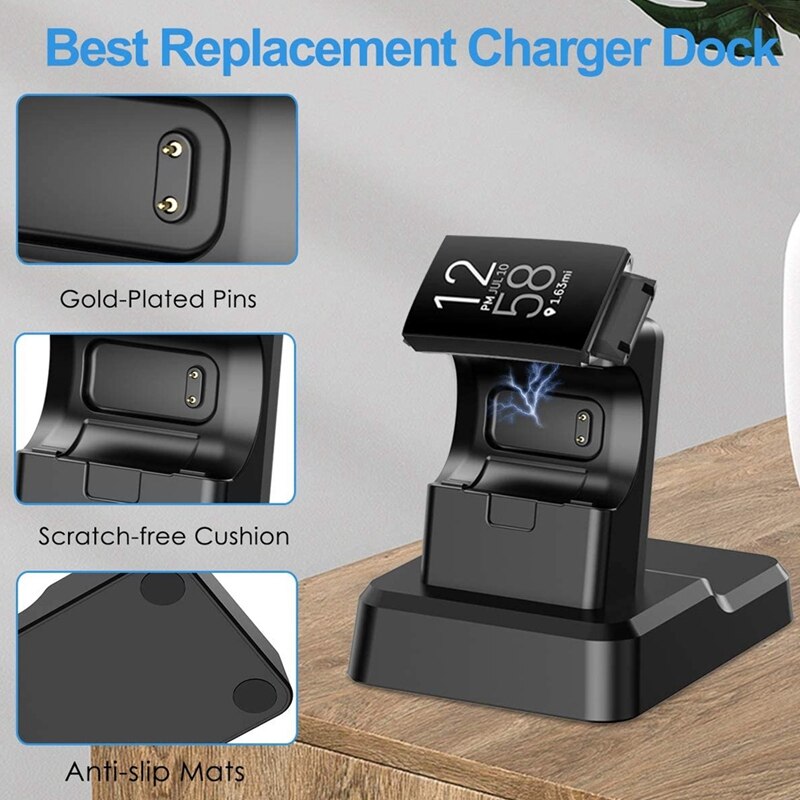 Charger Dock, Replacement Charger Stand Charging Cable Cradle Station Base for Fitbit Charge 4 / Charge 4 SE Smart Watch