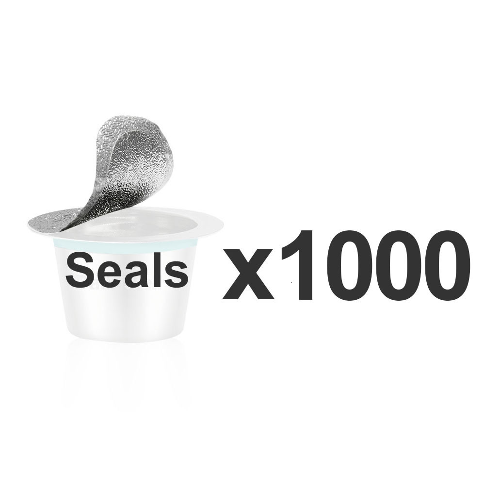 10 Pods 100 Seals Rvs Nesspreso Hervulbare Capsulas Nespresso Capsule Peulen Herbruikbare Nespresso Koffie Filters: 1000PCS x Seals