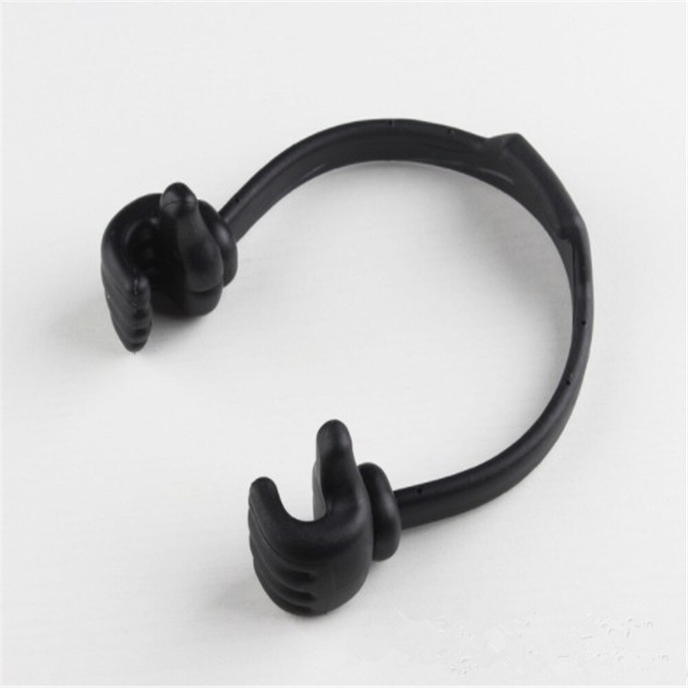 Tabletstandaard kleurrijke verstelbare duimstandaard auto desktop houder houder voor telefoon pad tablet pc: Zwart