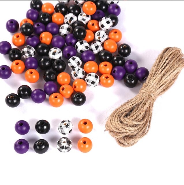 200Pcs Candy Ronde Houten Kralen En Kralen Stretch Cords Hennep Touw Lijn 10 Meter Sieraden Maken Armband Ketting Met doos: purple