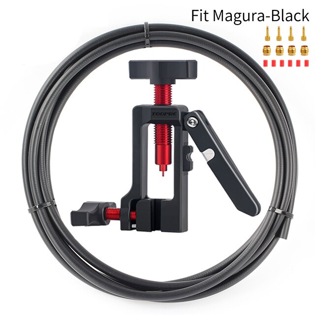 2 em 1 bicicleta hidráulica disco de freio óleo agulha ferramenta driver mangueira cortador cabo alicate oliva conector inserção bh59 bh90 instalar imprensa: Nylon Magura Set