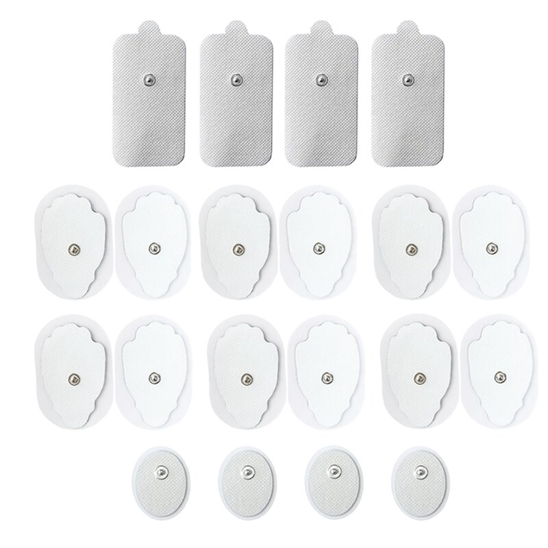 Pads de eletrodo, pads de substituição auto-adesivo reutilizáveis para estimulador muscular de unidades de dez, pads de pequeno médio e grande, 20 peças: green