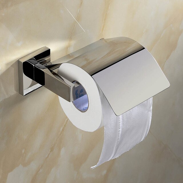 SUS 304 Stainless Steel Bathroom Accessories Set Robe Hook Towel Bar And Mirror Polished Toilet Paper Holder Clothes