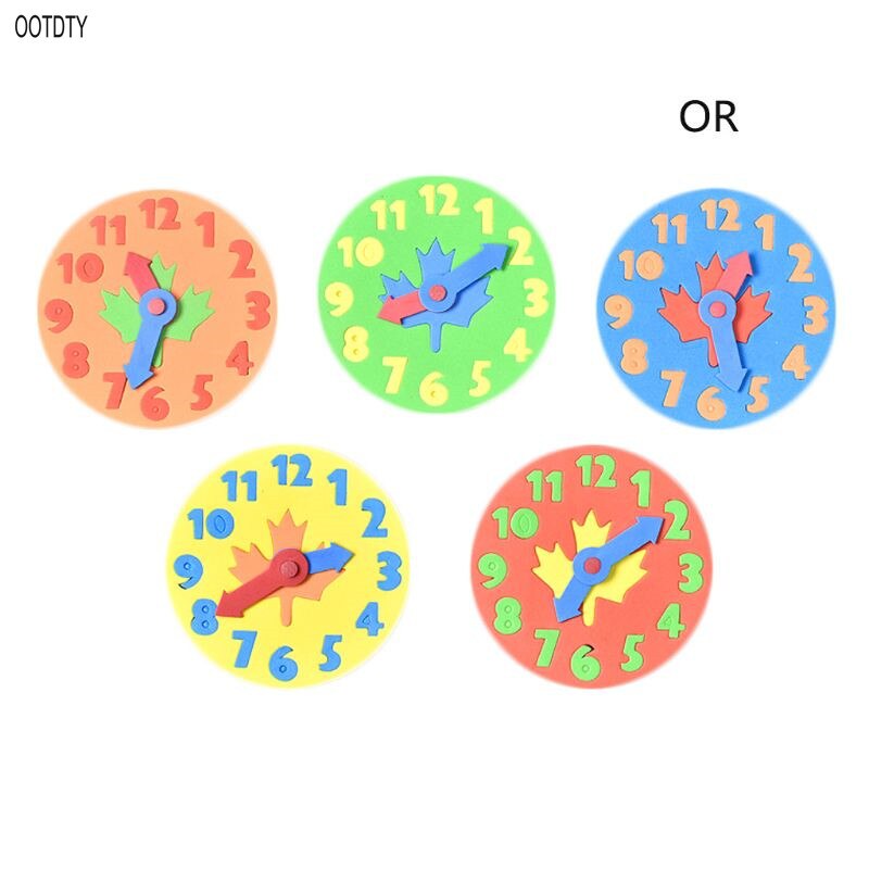 freundlicher freundlicher DIY EVA Schaum Uhr Uhr Anzahl Spaß Mathematik Puzzle Spiel Lernen Bildung Spielzeug Intelligenz Puzzle