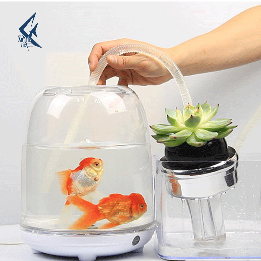 Plastic Mini Desktop Circulation Ecological Simulation Integrated Fish Tank Without Changing Betta Fish Tank