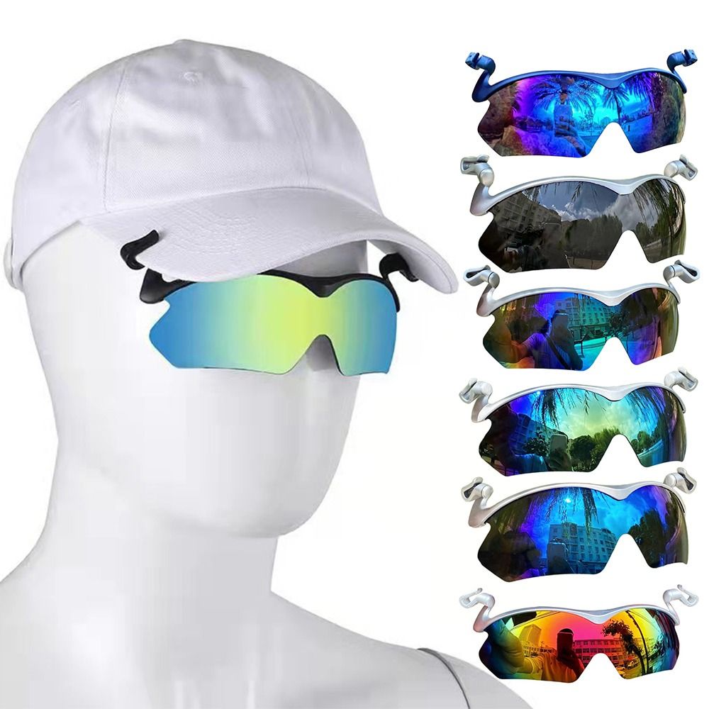 Adjustable Clip Cap Sports Sunglasses Flip-Up Cover UV Protection Polarized Sunglasses Clip On Hat Cycling Goggles
