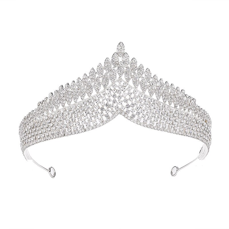 Novo estilo coreano de moda luxo retro strass real princesa tiara coroa bandana noiva noiva festa casamento acessórios para o cabelo