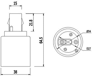 G24 Naar E27 Adapter G24q 4pin Naar E27 E26 Lamp Lamp Lamp Adapter Converter Houder Lampvoet Converter