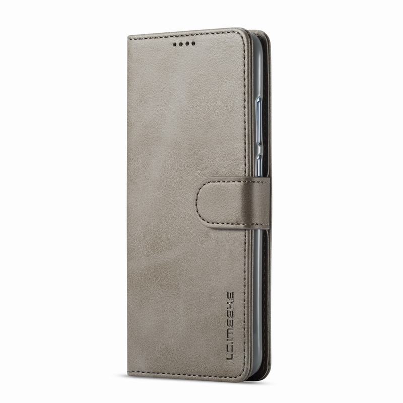 Case For Huawei P Smart Cover Case Magnetic Flip Luxury Vintage Plain Wallet Leather Phone bag For Huawey Psmart Coque: For P Smart 2018 / Gray