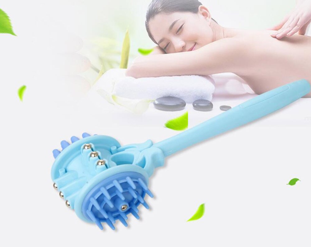 Mini home massage hammer hammer with steel ball roll back massager multi-functional portable