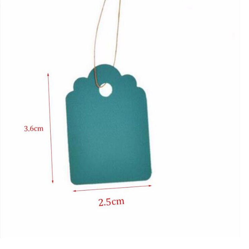 Tira de PVC impermeable, etiqueta azul, Mini bolsa de , álbum de recortes, tarjeta, etiqueta, ropa, 100 Uds.