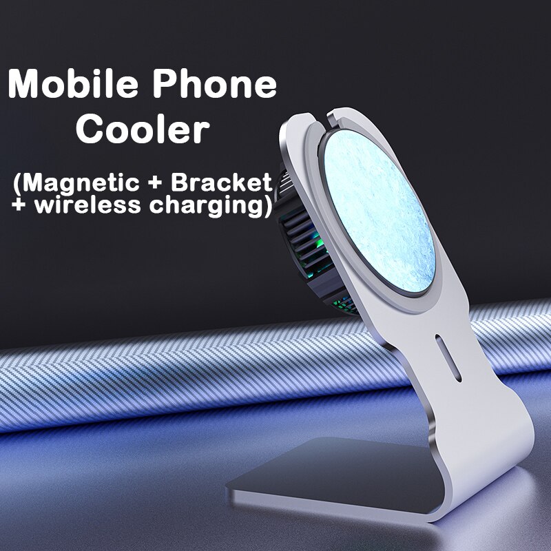 Halfgeleider Mobiele Telefoon Cooler Beugel Draagbare Magnetische 15W Draadloze Opladen Koellichaam Voor Android Iphone Telefoon Accessoires: Magnetic  Bracket