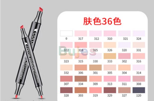 Senalier – ensemble de marqueurs à tête dure de 12/24/36/48 couleurs, couleur à l'huile, dessin de couleur de peau spécial, fournitures d'art, animation pour étudiants: 36 color