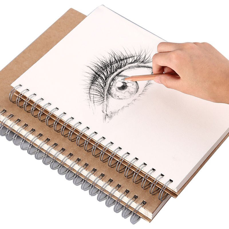 Drawing sketchbook Thick paper 160 GSM Spiral notebook diary Art school supplies Pencil drawing notepad Stationery