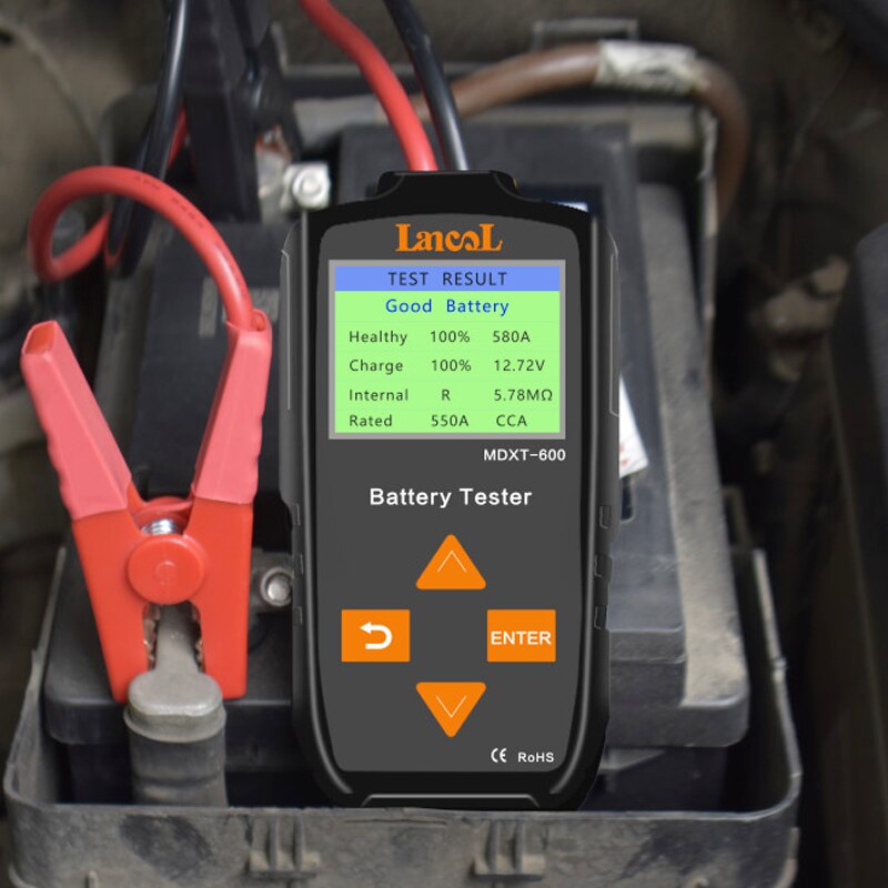 Automotivo Auto Battery Tester MDXT-600 with Color LCD Display 12V 24V Digital Car System Analyzer Truck Motorcycle Device