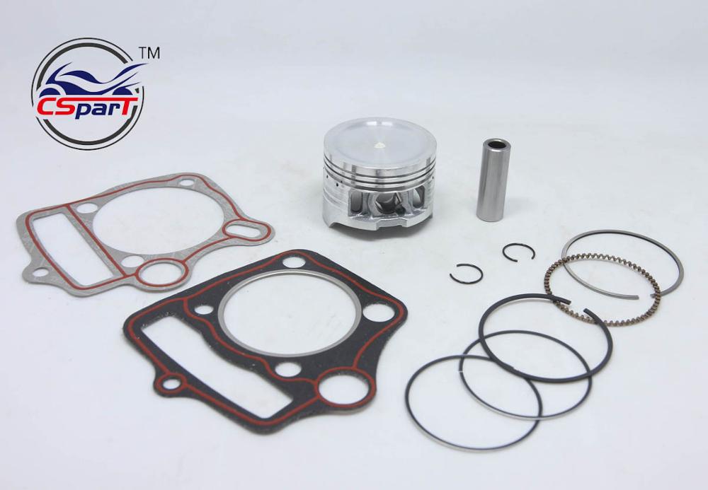 Kit de anillos de pistón de 52,4 MM y 13MM, piezas de motos Dirt Pit, 125CC, 1P52FMI, para YX125, Locin, PBR, Dax, Monkey: Piston Gasket Kit