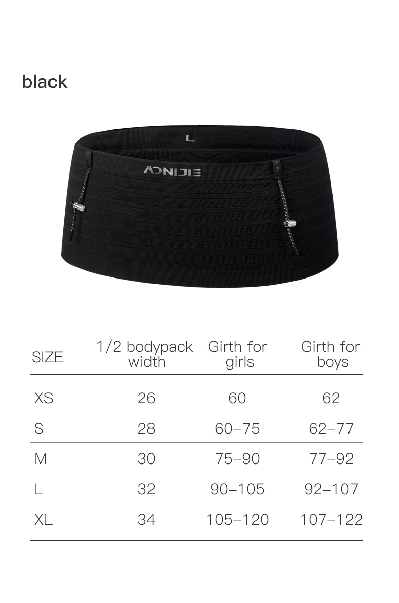 AONIJIE W8116 Neueste Gewebte Elastische Sport Taille Pack Laufende Rennen Nummer Gürtel Für Triathlon Marathon- Radfahren Bergsteigen