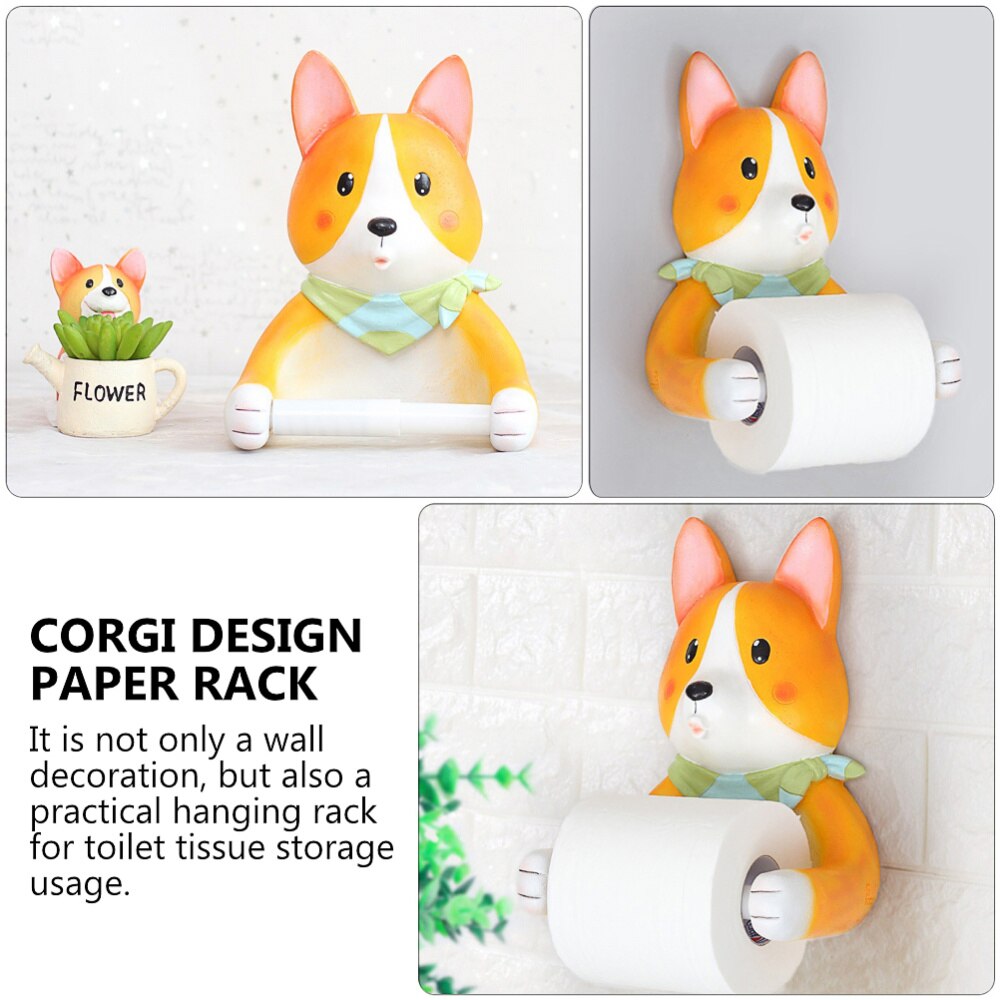 1Pc Corgi Toiletpapier Houder Papier Rolhouder Opknoping Magazijnstelling