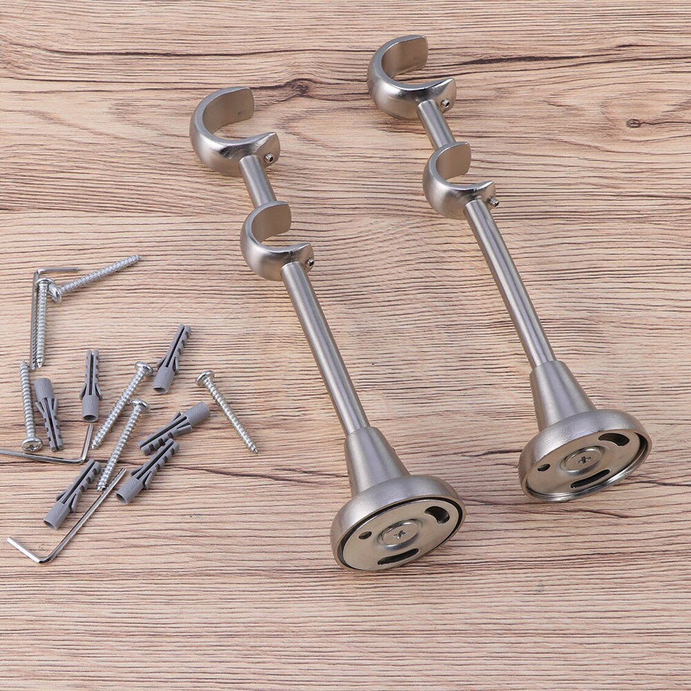 neue produkt 20mm/25mm Doppel Vorhang Stange Klammern Gardinen Pole Halfter schwer Pflicht für Heimat I88 #1