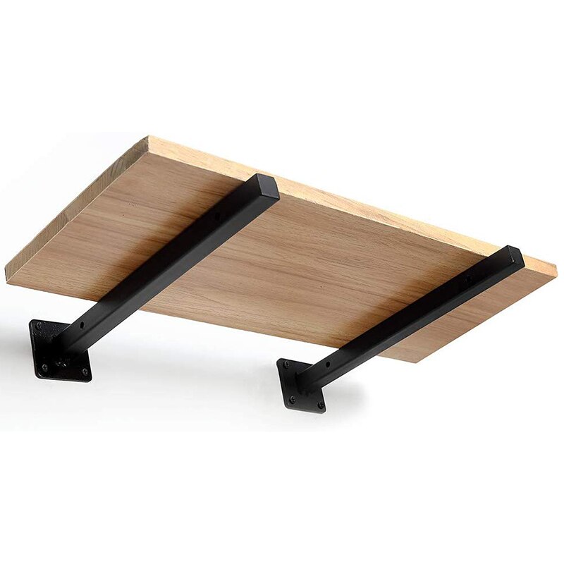 Heavy Duty Floating Shelf Brackets-300 mm Blind Industrial Metal Shelf Supports, Wall Mounted Concealed Hardware Brace for DIY o