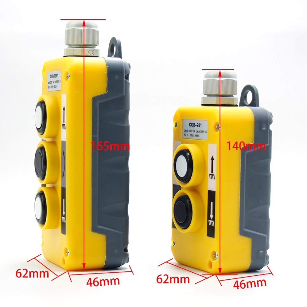 Industriel fjernbetjening trykknap kontakt kran lastbil controller kontakter kontrol elevator el cob -t381 cob -281 cob -481