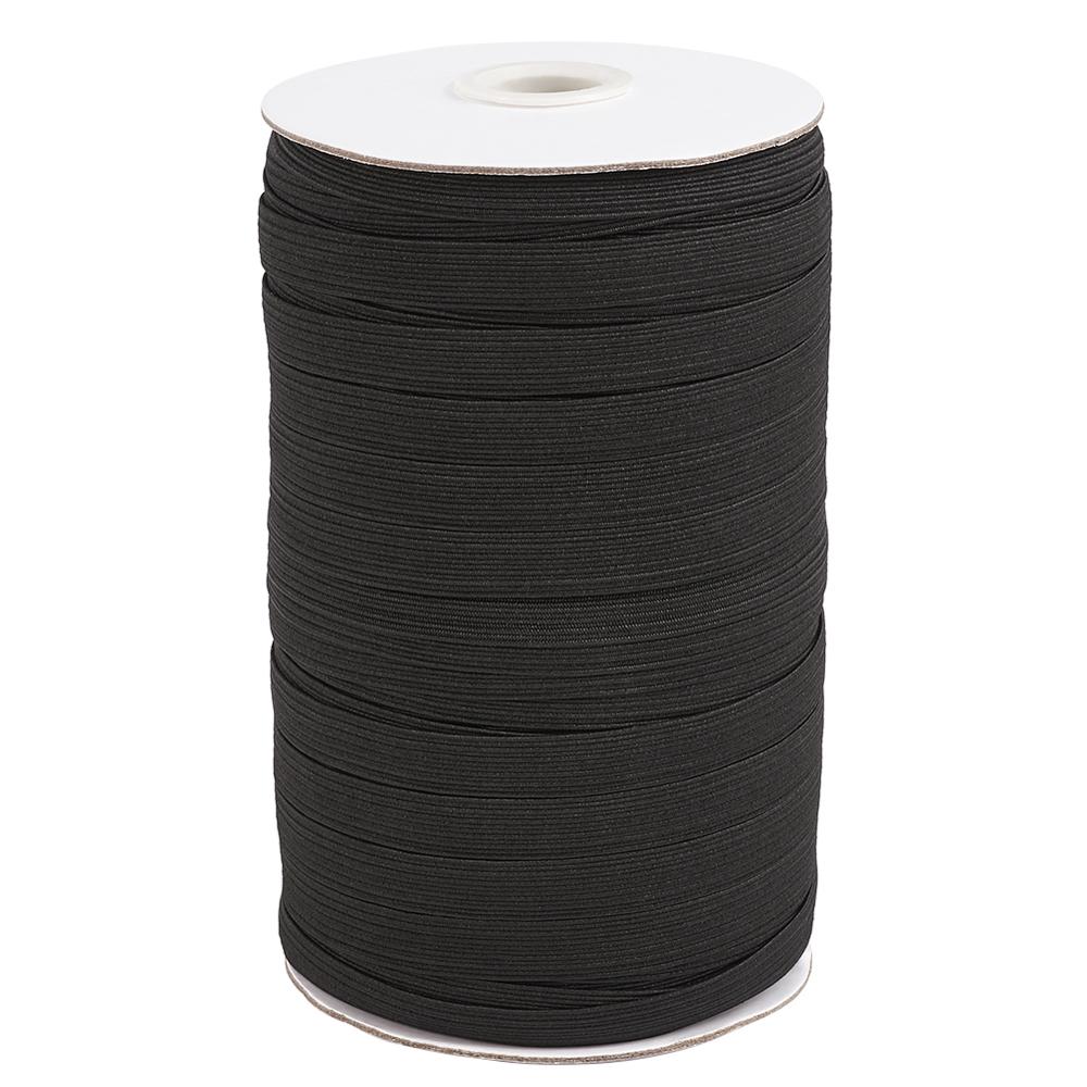 Flat Elastic Cord White Black Rubber Bands 4 5 6 8 10mm Elastic DIY Masks Accessories Sewing Material Handmad Masks Ear Tie Rope: 12mm Black