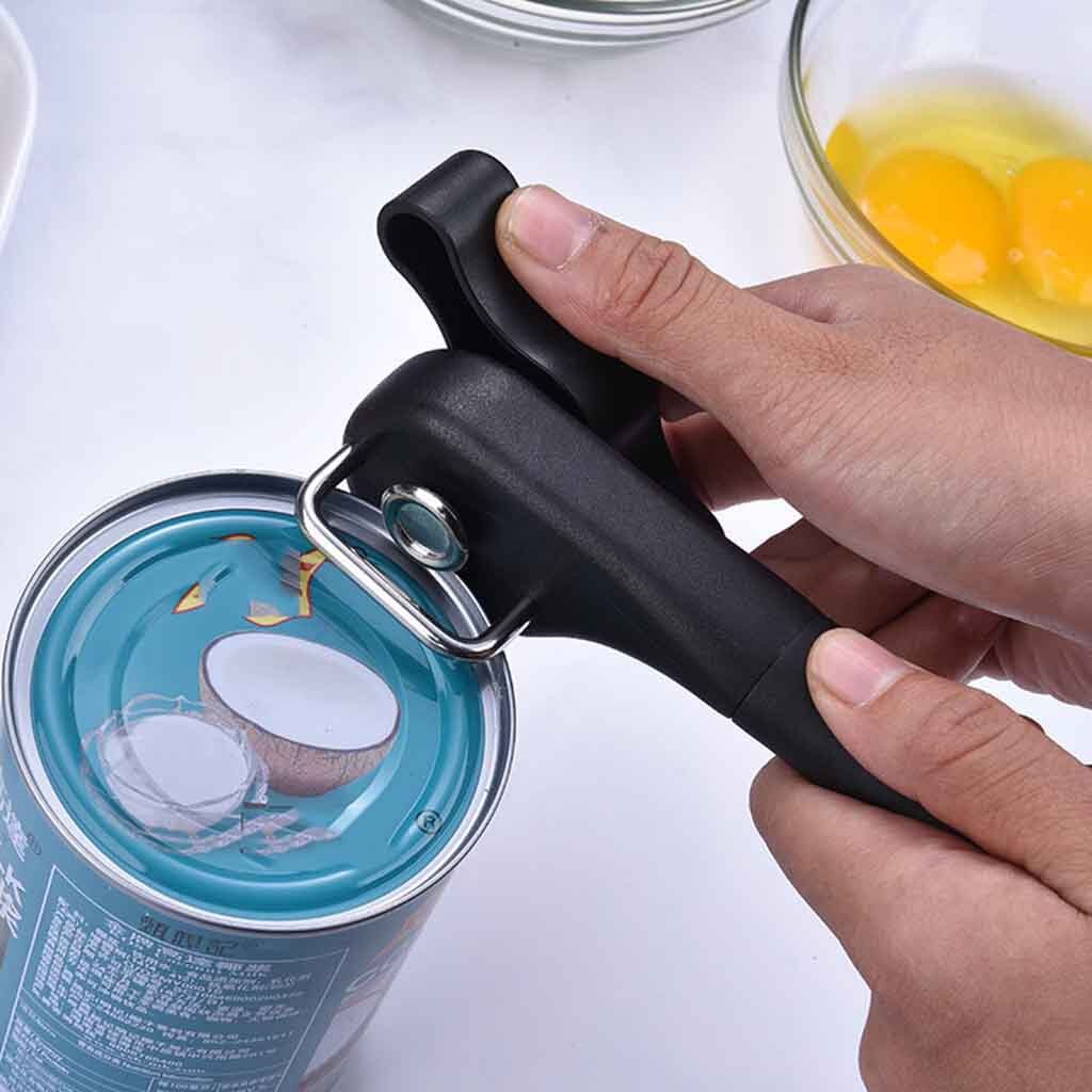 Ergonomic Manual Can Opener Cans Lid Lifter Smooth Edge Side Cut Home Superkitchen accessories gadget #0425