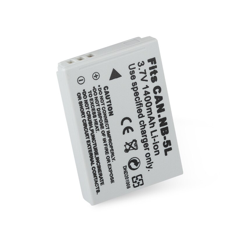 Dinto 1pc NB-5L NB5L NB 5L 1400mAh 3.7V Digital Camera Rechargeable Battery for Canon IXUS 800 IS 850 900 TI 950 960/970 980 860