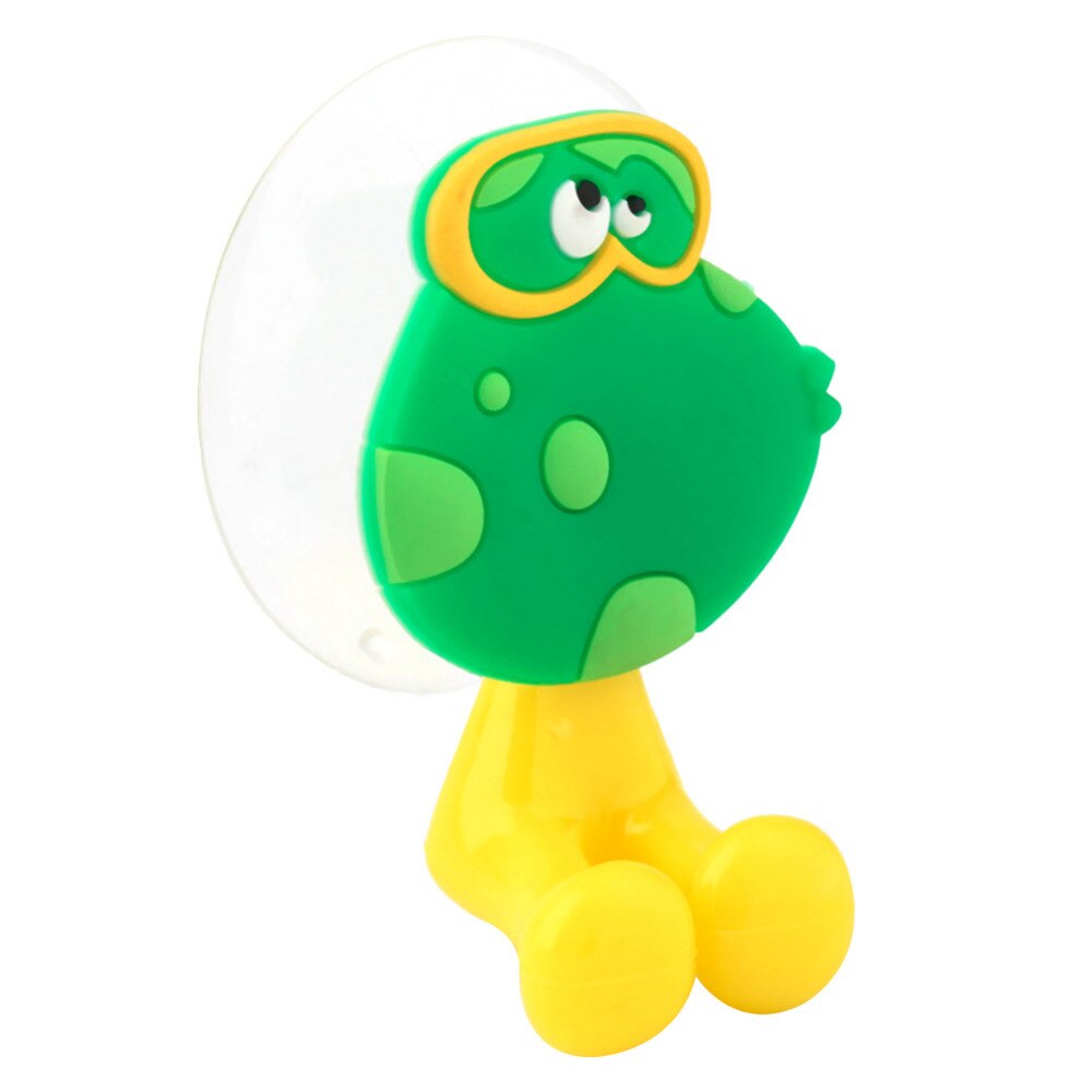 Cuidado del bebé lindo dibujo Animal forma titular ventosa ganchos de succión conjunto colgante bebé soporte para cepillo dental infantil accesorios de baño: Frog