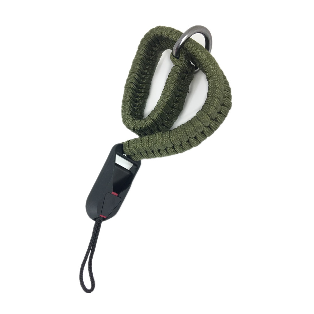 Boucle à dégagement rapide + dragonne en Nylon tissé, corde réglable, pour appareil photo Leica Sony Fujifilm Fuji Canon Nikon: Vert