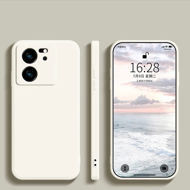 Para xiaomi 13t 13 t pro caso quadrado líquido silicone casos de telefone para xiaomi mi 13t 13 t mi13 mi13t xiaomi13t pro capa traseira macia: ABS / Rosa de prata