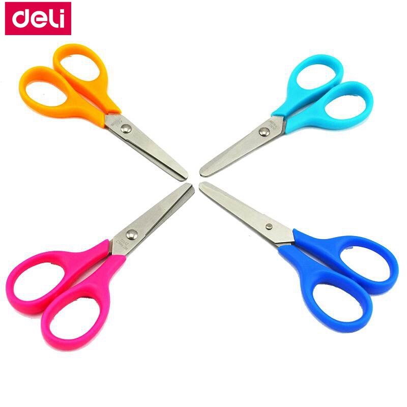 Deli 6025 Student Scissors 114mm(4.5') stainless scissors retail packing